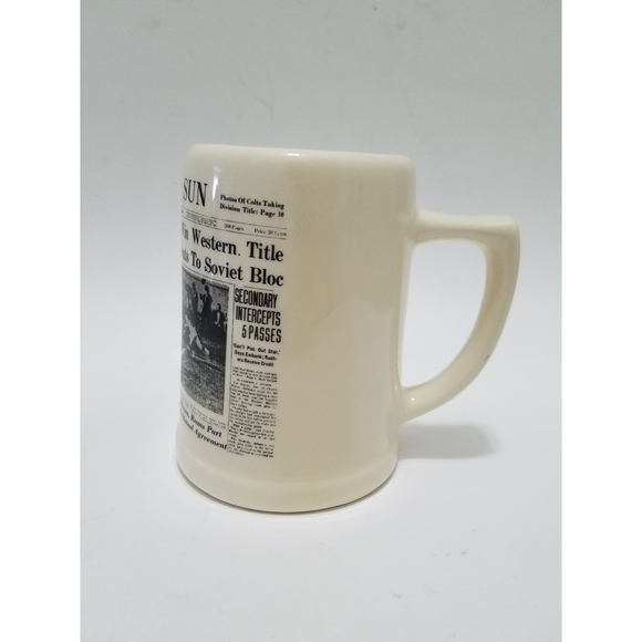 Colts Defeat Rams The Sun Newspaper- December 1959 World Series 22Oz Mug - Picture 2 of 6